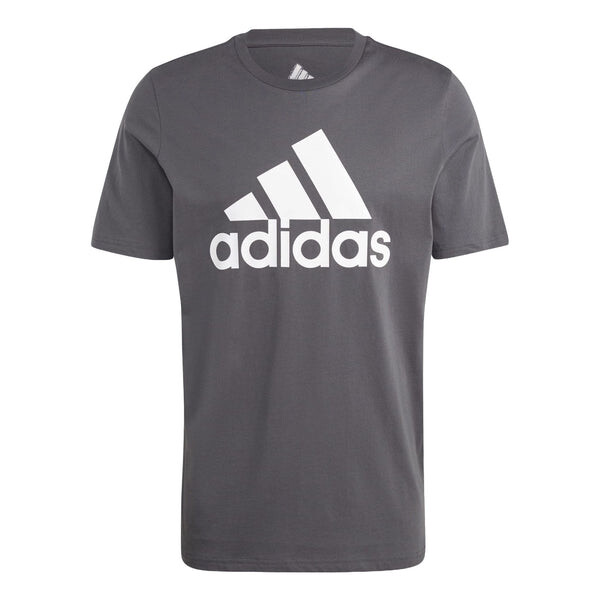 

Футболка Essentials одинарный джерси большой логотип футболка азиатские размеры Adidas, серый
