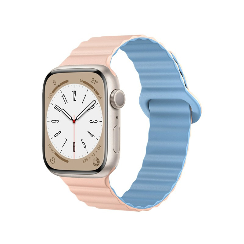 

Biaodaige Часы Strap Apple Compatibility Silicone Material, Silt & Misty Blue