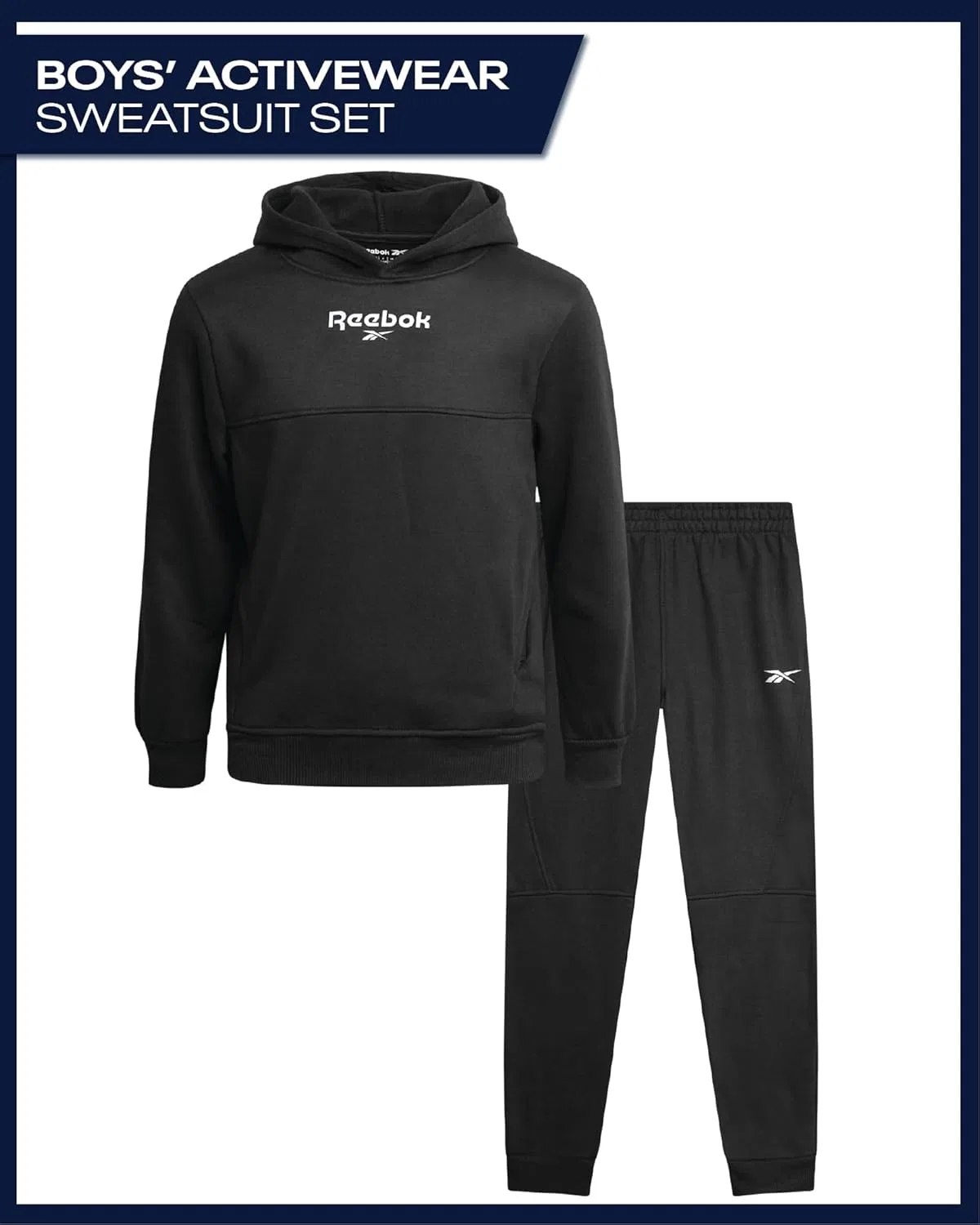 Детский спортивный костюм из флиса Reebok, 2 предмета, Classic Black — фото 2