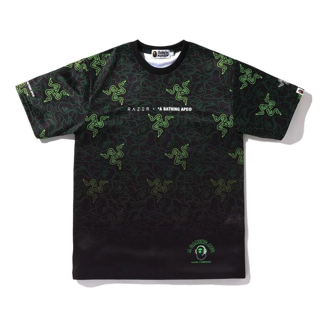 

Футболка A Bathing Ape BAPE x RAZER Neon Camo 'Black'