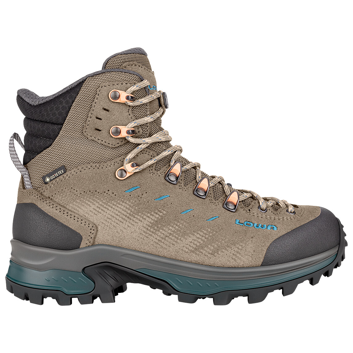 Женские ботинки Lowa Women's Randir GTX Mid трекинговые на шнуровке, коричневый
