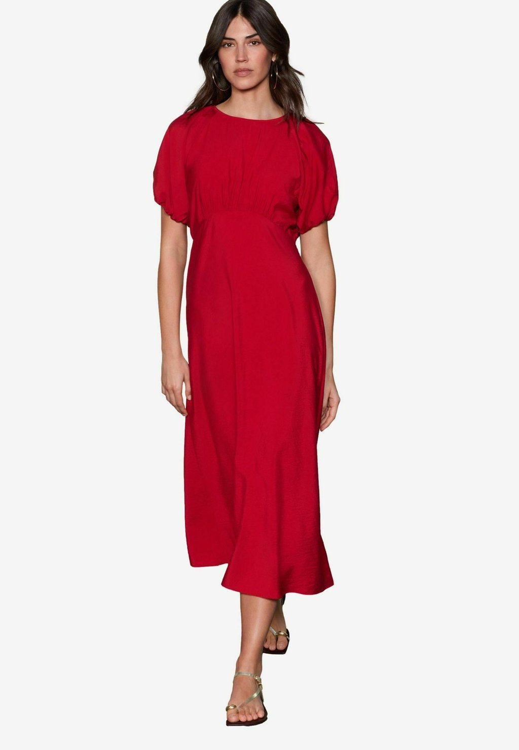 

Повседневное платье TALL FIT PUFF SLEEVE MIDI Next, красный
