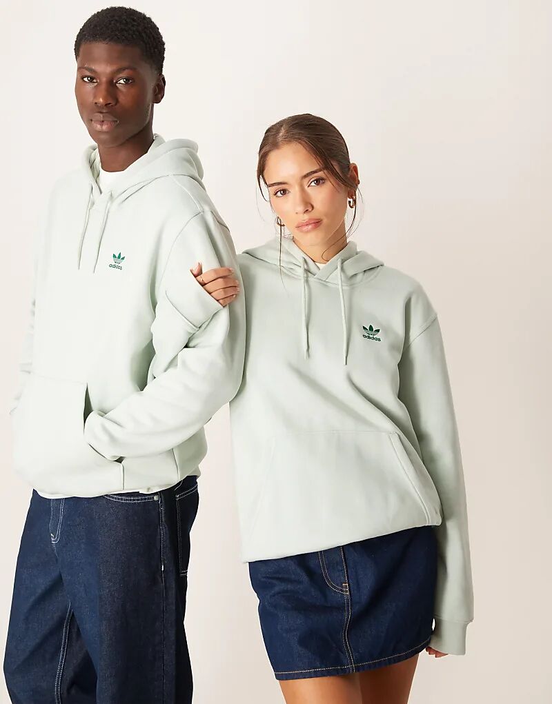 Толстовка свободного кроя Adidas Originals Essential в цвете шалфейно-зеленый — фото 3