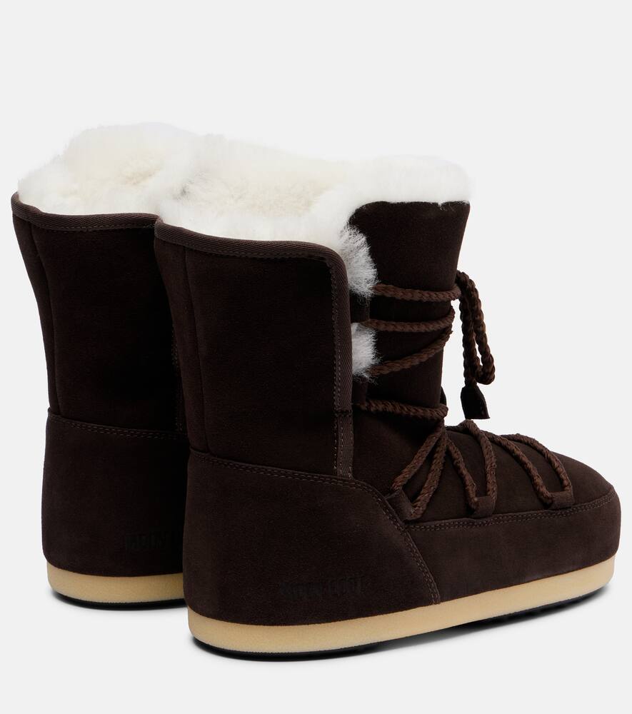 EVX замшевые зимние ботинки с подкладкой из овчины Moon Boot, Dark Brown — фото 2