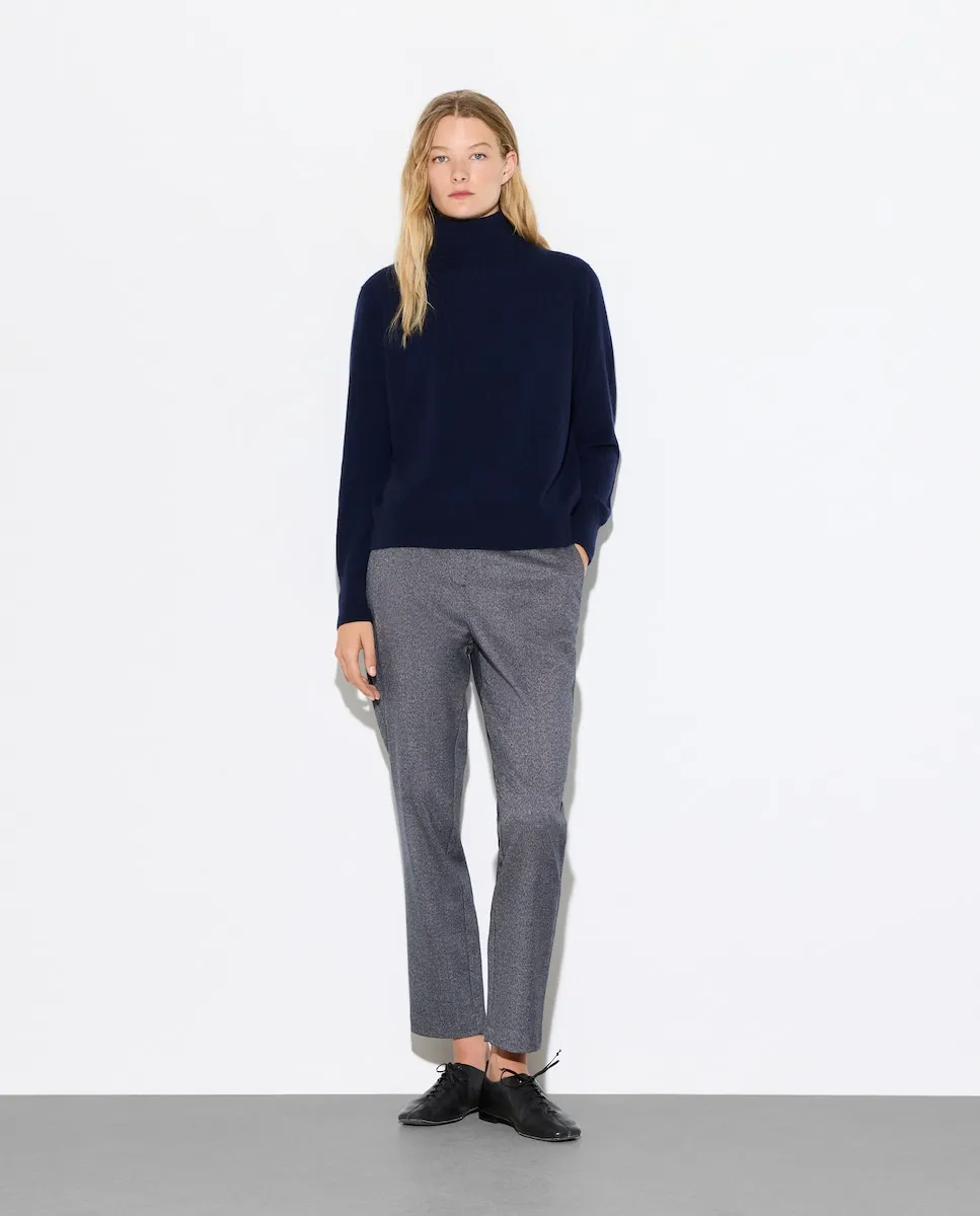 

Женские брюки с эластичным полурукавом в клетку Woman El Corte Inglés, темно-синий