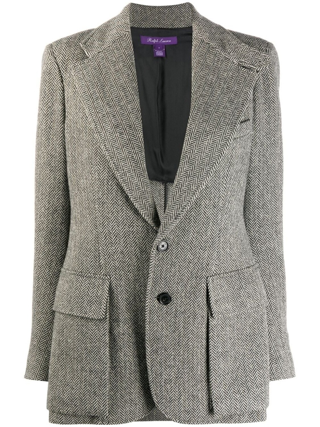 

Ralph Lauren Collection приталенный блейзер Herringbone, черный