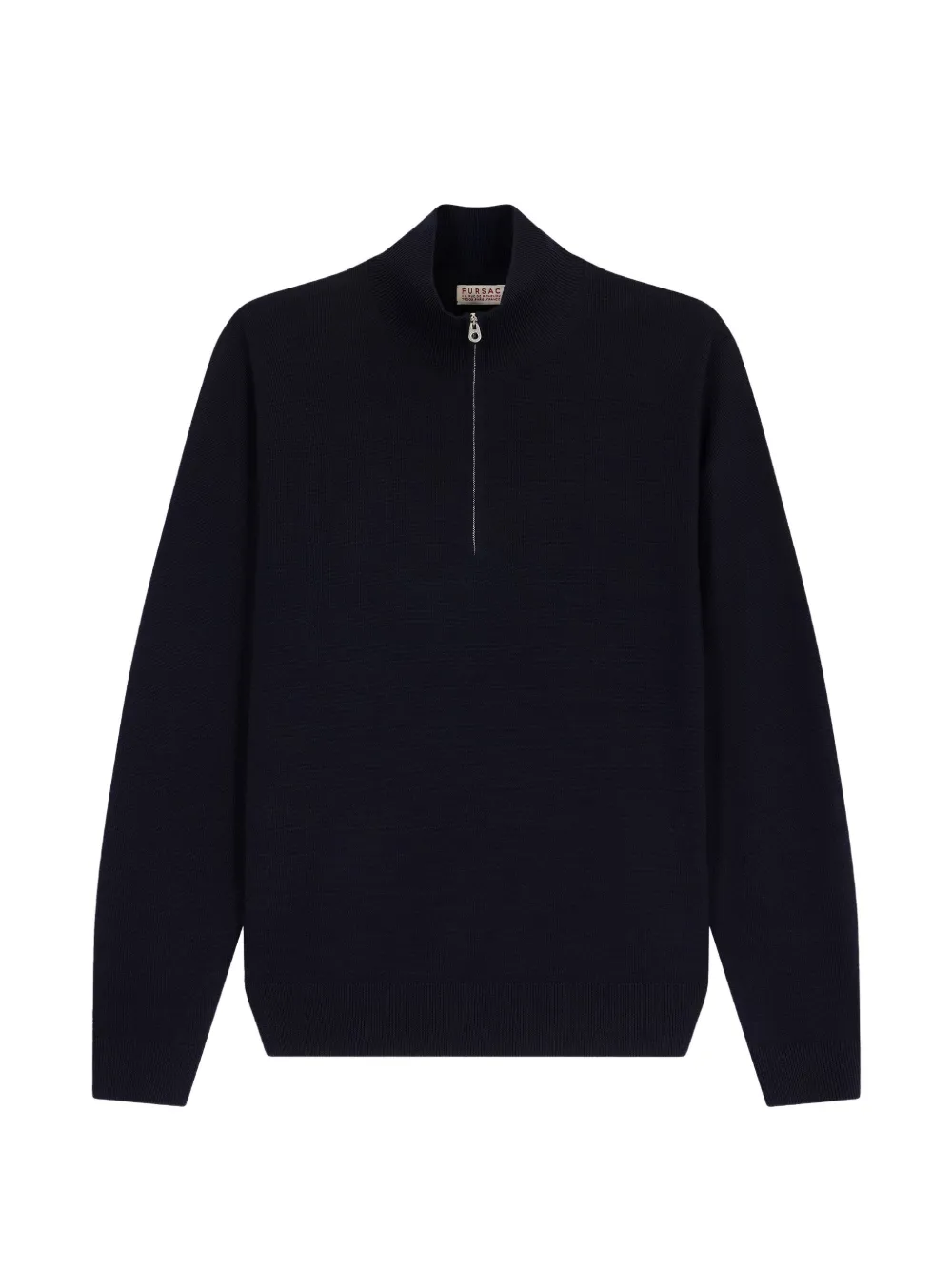 

Шерстяной свитер на молнии Fursac, синий