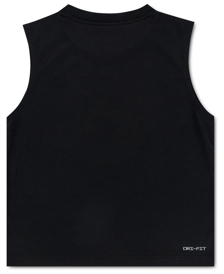 Детская футболка-майка Dri-FIT для мальчиков 2T-4T Nike, черный — фото 2