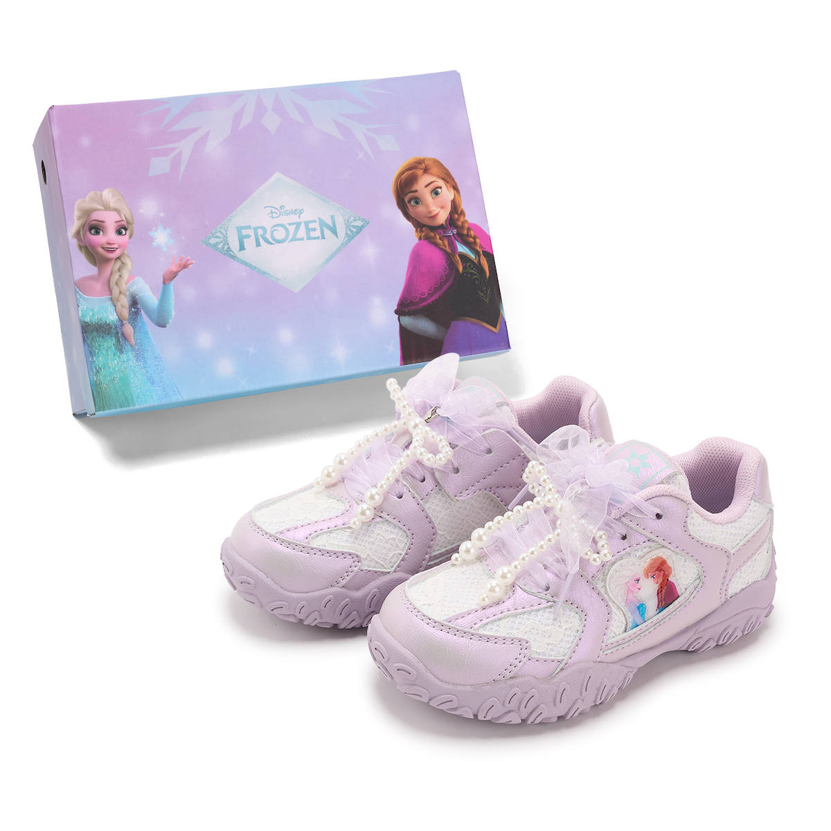 

Низкие повседневные кроссовки серии Frozen Series с амортизацией и износостойкостью для детей Disney, серебряный