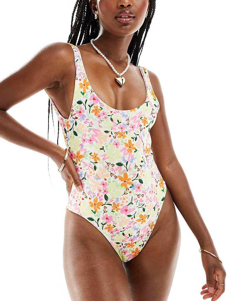 

Купальник с открытой спиной и круглым вырезом ASOS DESIGN
