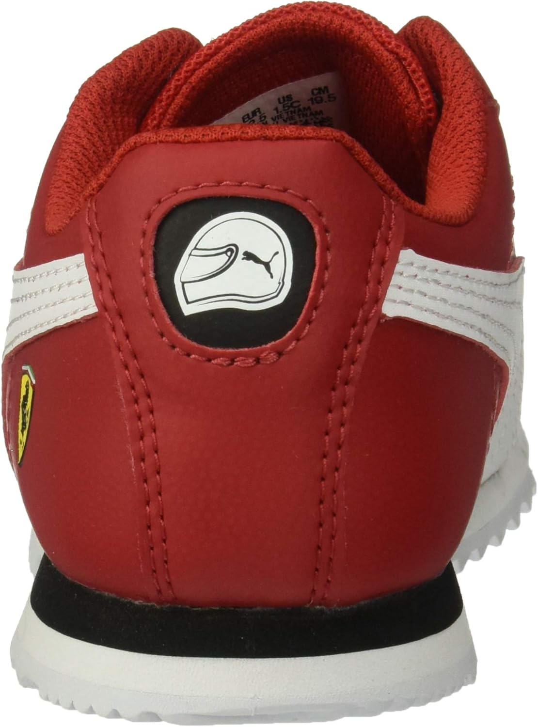 Кроссовки PUMA Ferrari Roma для детей и подростков унисекс, белый/черный — фото 3