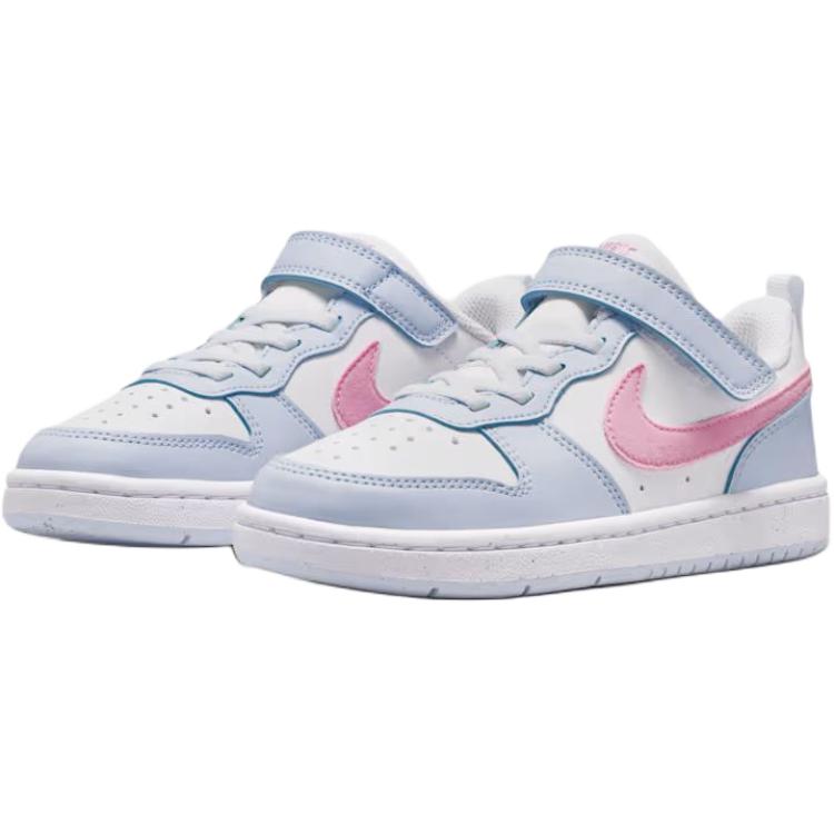 Nike Court Borough Low top Skateboard Shoes White Gray Kids' — фото 4