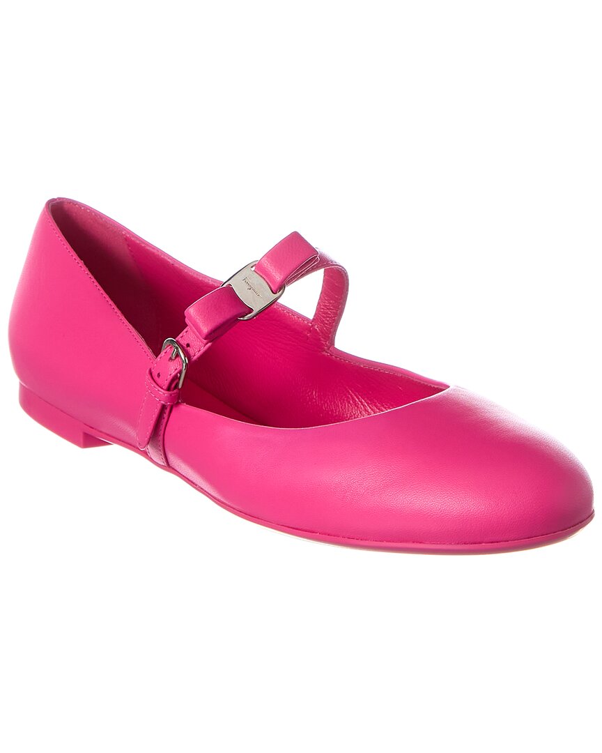 Ferragamo Lizz кожаные балетки Salvatore Ferragamo, розовый