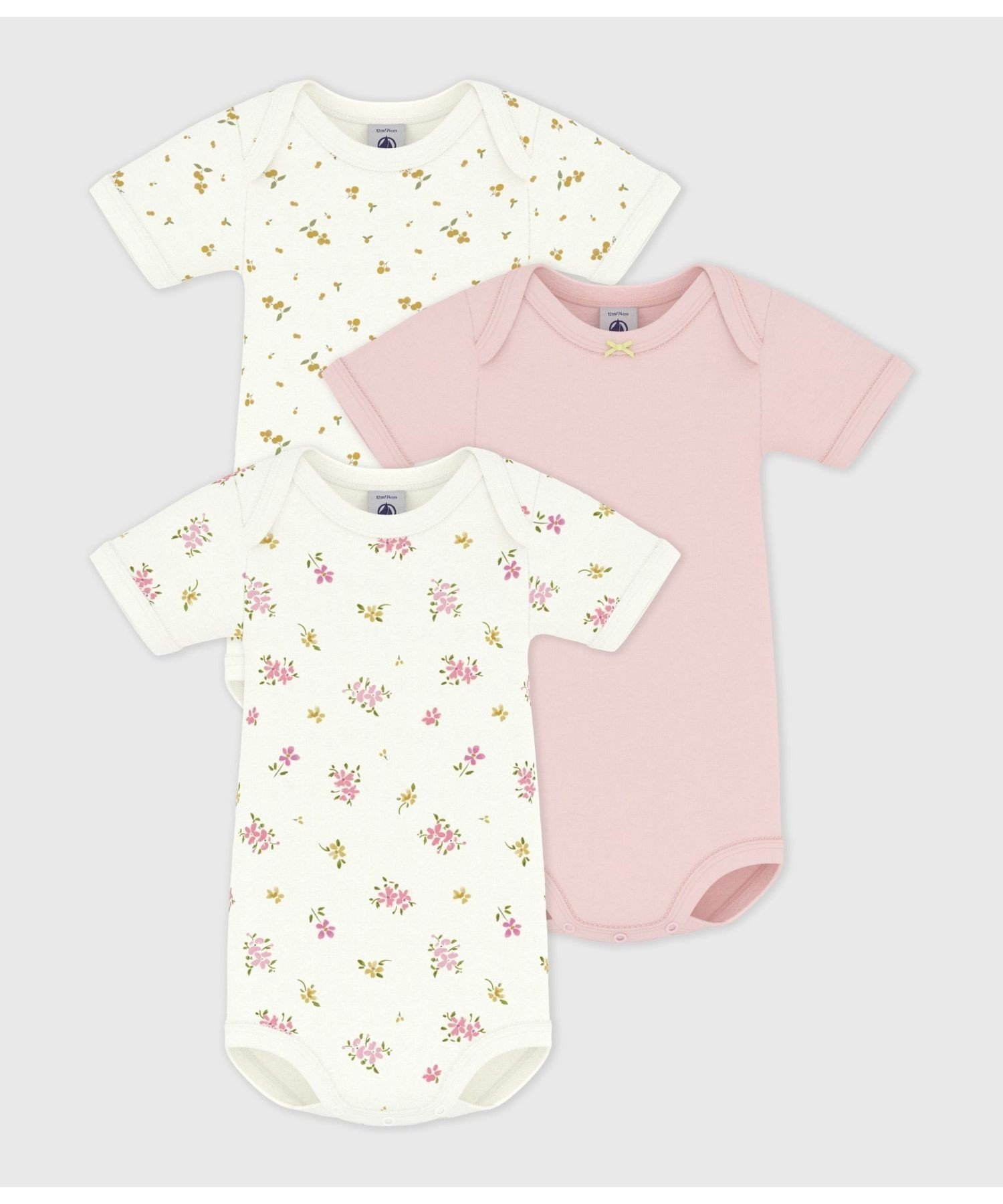 Боди с короткими рукавами (комплект из 3 предметов) PETIT BATEAU, Multicolor 1