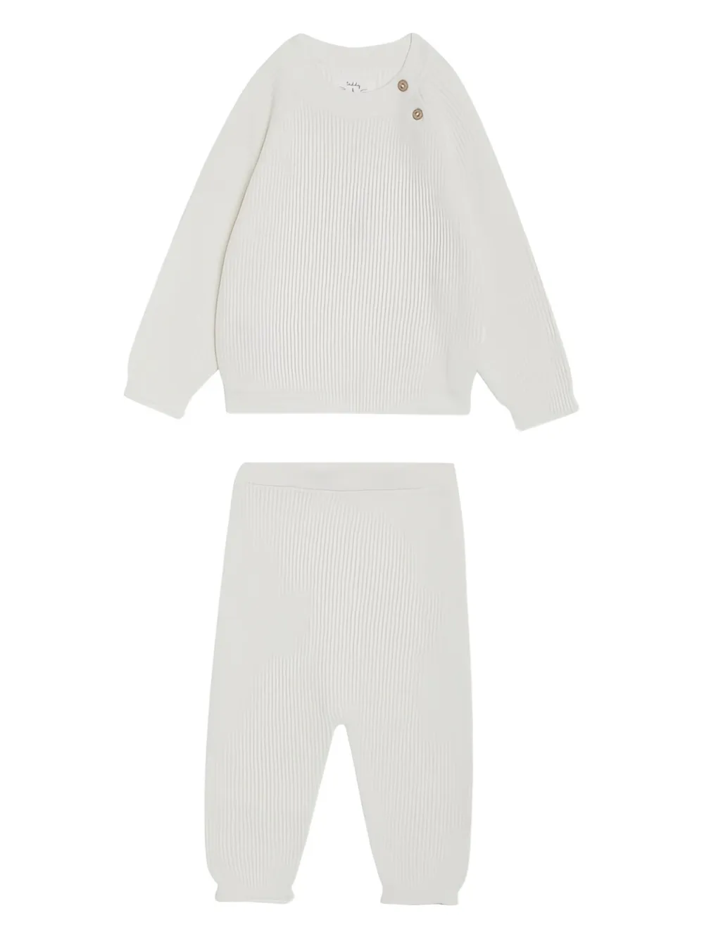 

Костюм с брюками, украшенными пуговицами Teddy & Minou, молочно-белый