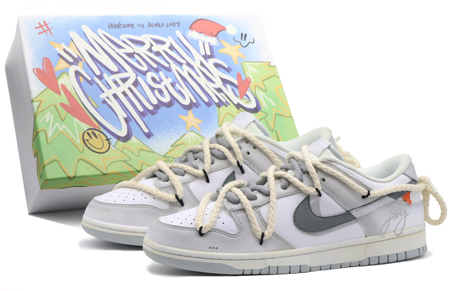 

Кроссовки Nike Dunk Skateboard Shoes Men Low-Top Gray White, светло-серый