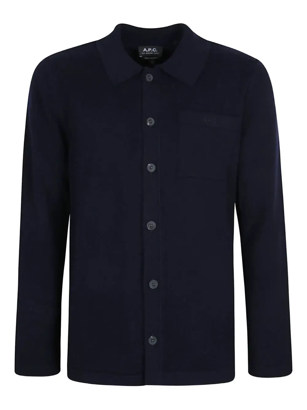

Шерстяная куртка на пуговицах A.P.C., синий