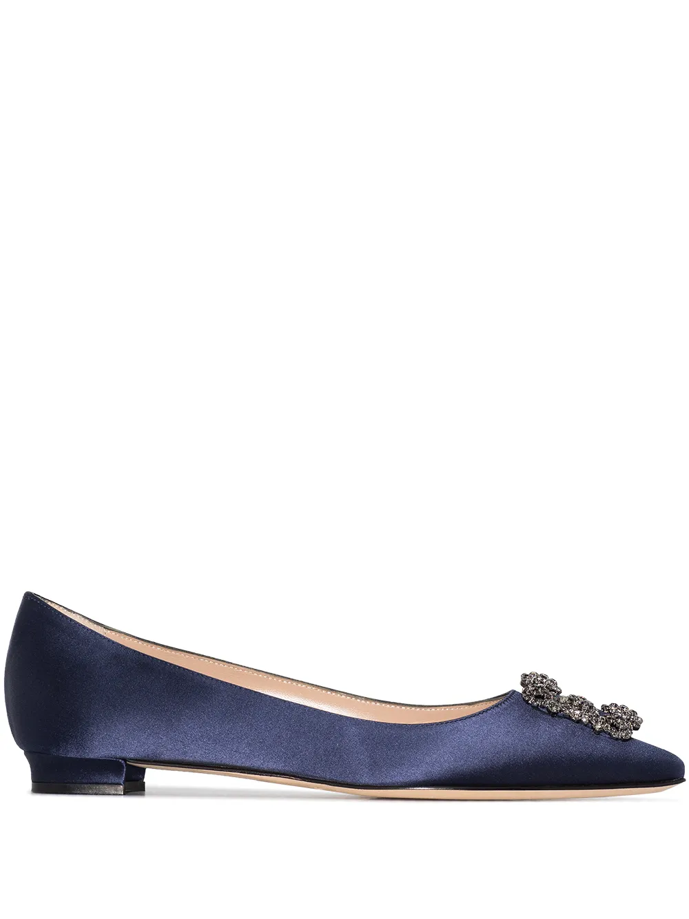 Балетки Hangisi с пряжками Manolo Blahnik, синий