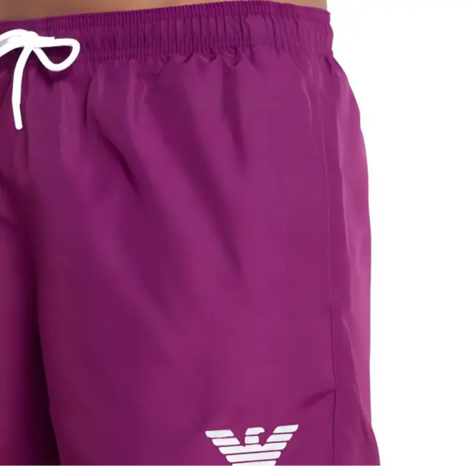 Футболка SS24 Повседневные шорты мужские фиолетовые EMPORIO ARMANI — фото 4