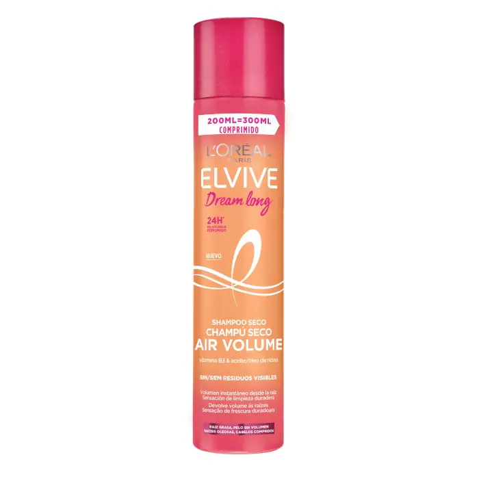 

Шампунь elvive dream long champú seco air volume L'Oréal París, объем 200 мл