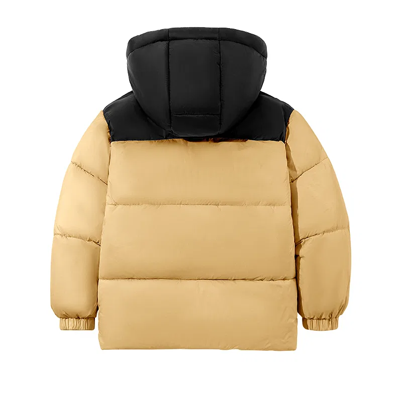 Детская пуховая куртка с капюшоном PEAK Khaki/PK Pure White — фото 3