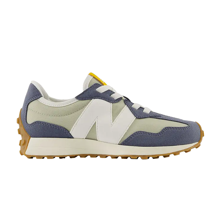 

Кроссовки New Balance 327 Bungee Lace Little Kid Wide 'Dark Arctic Grey Olivine', синий
