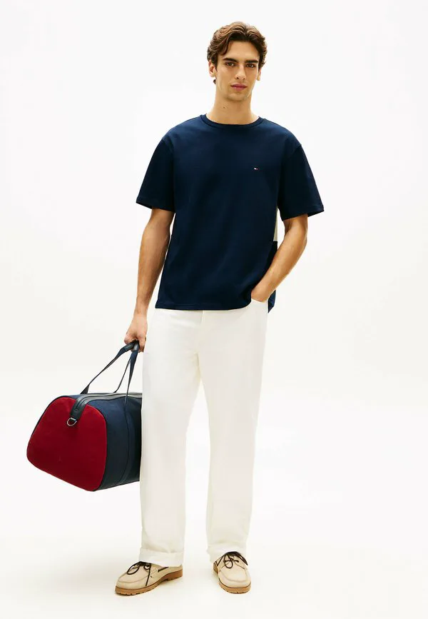 Футболка с вышивкой флага и свободным принтом Tommy Hilfiger, Carbon Navy — фото 2