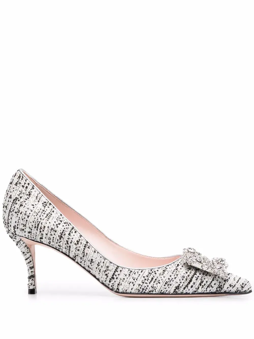 Твидовые туфли Roger Vivier, белый
