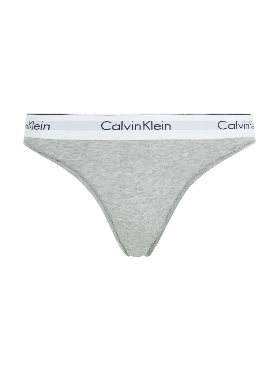 Трусики бикини Calvin Klein Underwear "MODERN COTTON", с широкими манжетами, серый — фото 4