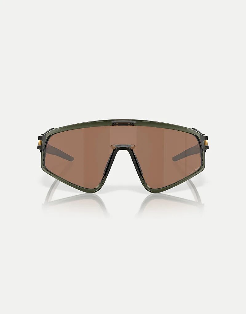 

Солнцезащитные очки Oakley Latch Panel Shield с коричневыми зеркальными линзами оливкового цвета