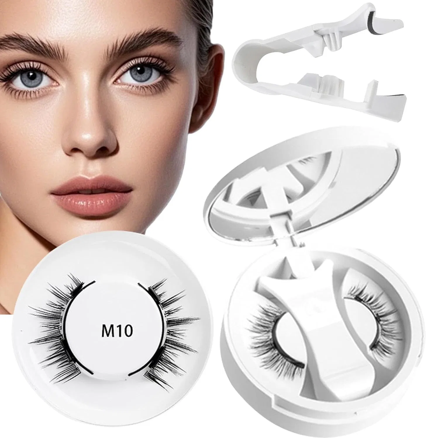 Магнитные ресницы M10, натуральные, многоразовые