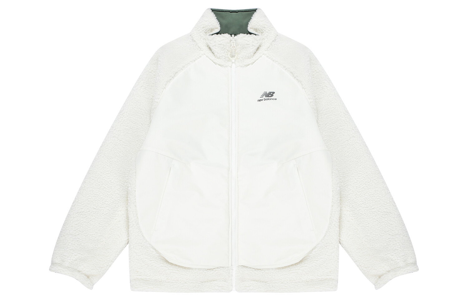 

Бархатная куртка унисекс цвета слоновой кости New Balance, белый