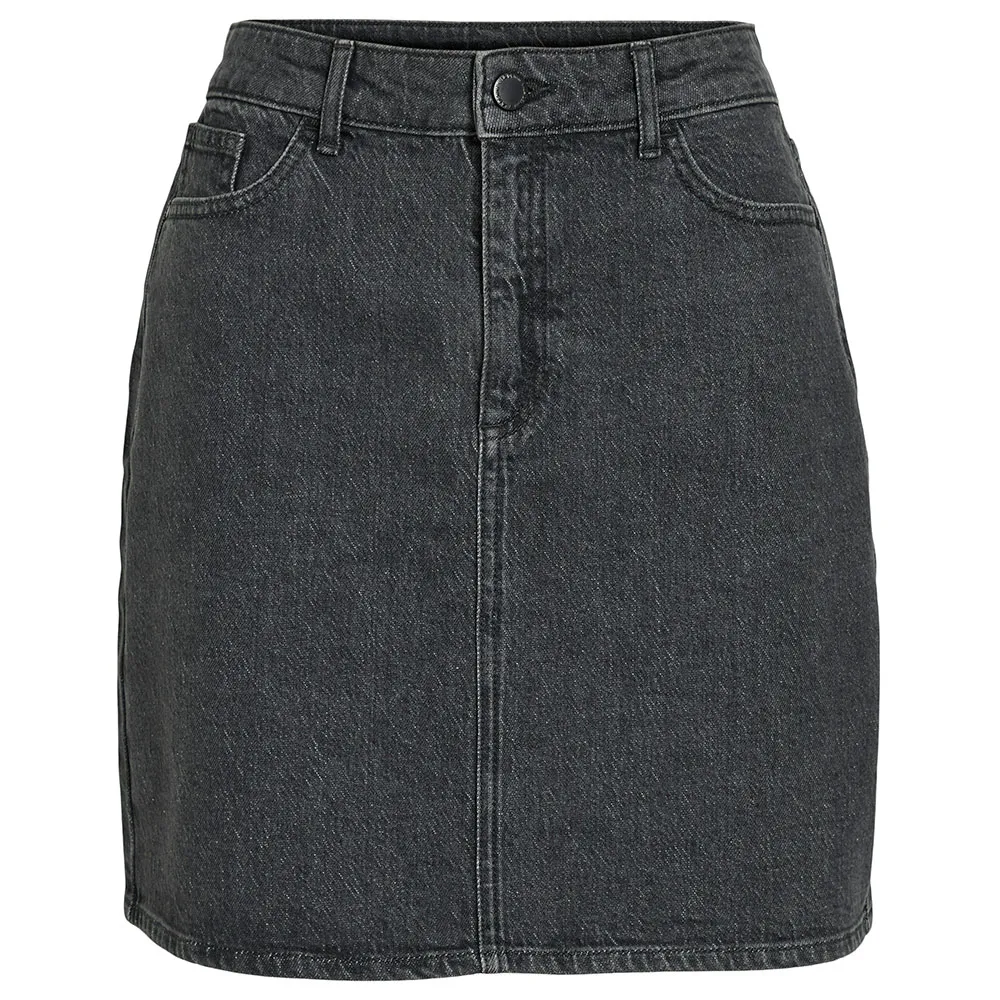 

Юбка Vila Kaja Jaf denim skirt, серый