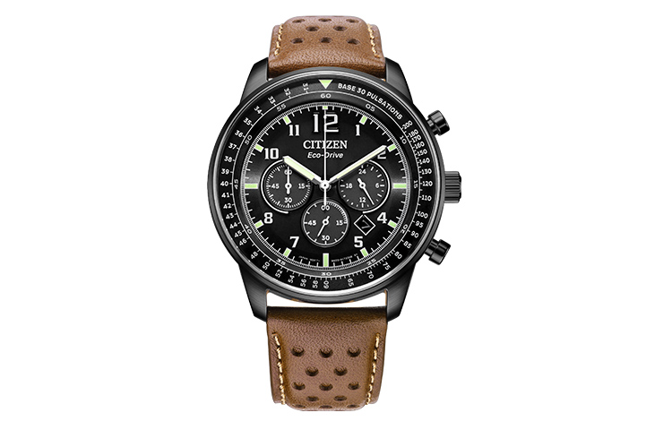 

CITIZEN Часы Eco-Drive Series Solar Quartz Movement Genuine Leather Strap Watch Men's Watch Black Dial, Black Dial