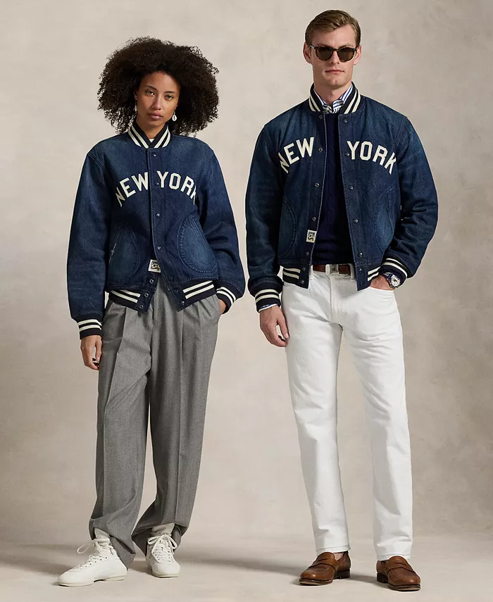 

Унисекс джинсовая куртка Yankees Polo Ralph Lauren, синий