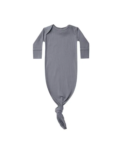 Детский боди-гаун KNOTTED BABY GOWN Quincy Mae тёмно-синий
