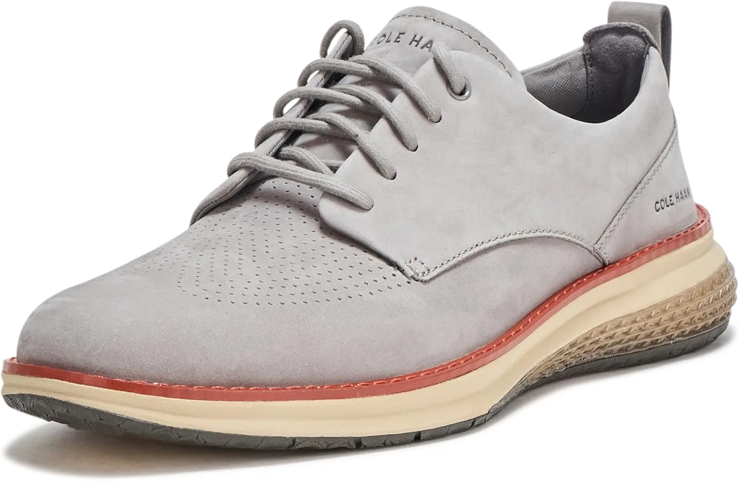 Мужские оксфорды Cole Haan Originalgrand Energyweave с гладким носком, 2-Sea Stone Nubuk Cinnabar Light Sesame