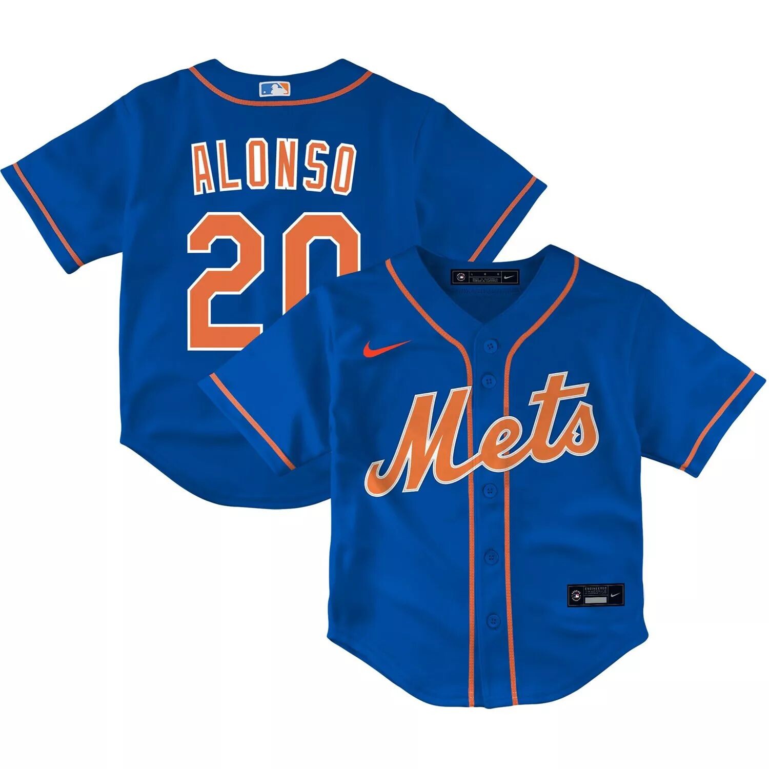 

Реплика Джерси Nike Pete Alonso Royal New York Mets Alternate 2020 для малышей Nike