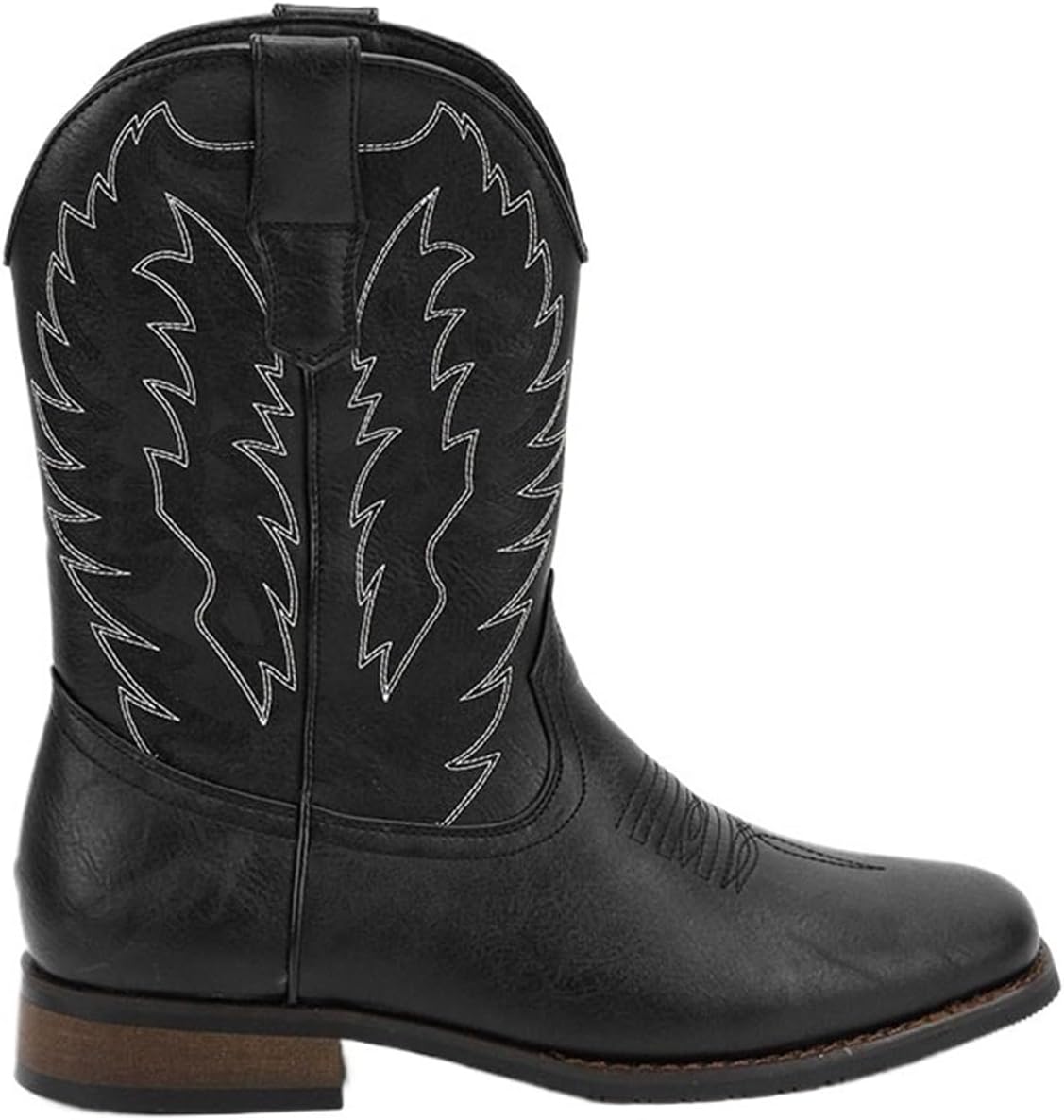 

Мужские ковбойские сапоги DMGYCK в западном стиле, модные ретро сапоги с классической вышивкой, на подъем, с противоскользящей подошвой, черный