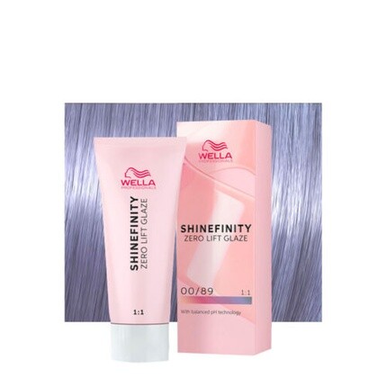 Профессиональная краска для волос Shinefinity Zero Lift Hair Glaze 00/89 Синий усилитель 60 мл, Wella — фото 4