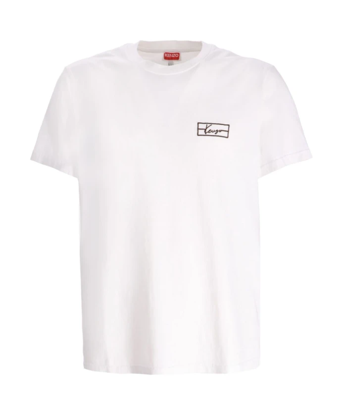 

Хлопковые футболки с круглым вырезом и короткими рукавами Kenzo, белый