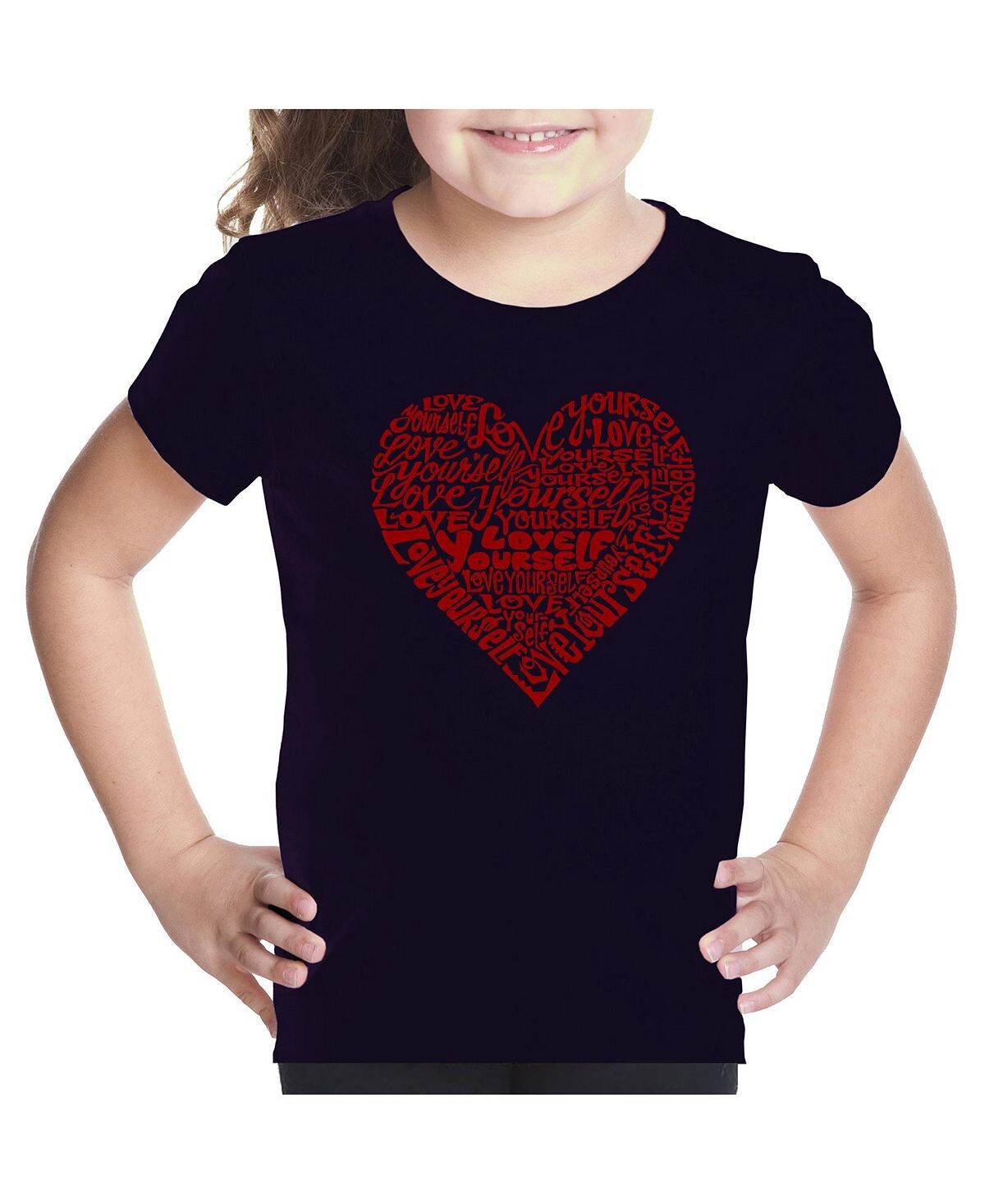 

Child Love Yourself - футболка для девочек с надписью Word Art LA Pop Art