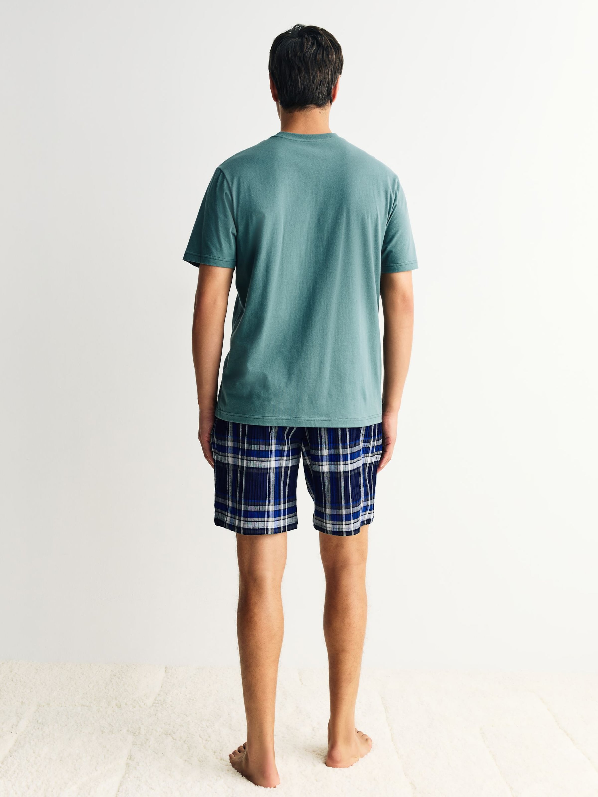 Next Пижама короткая в цветах Blue, Navy, Cyan Blue