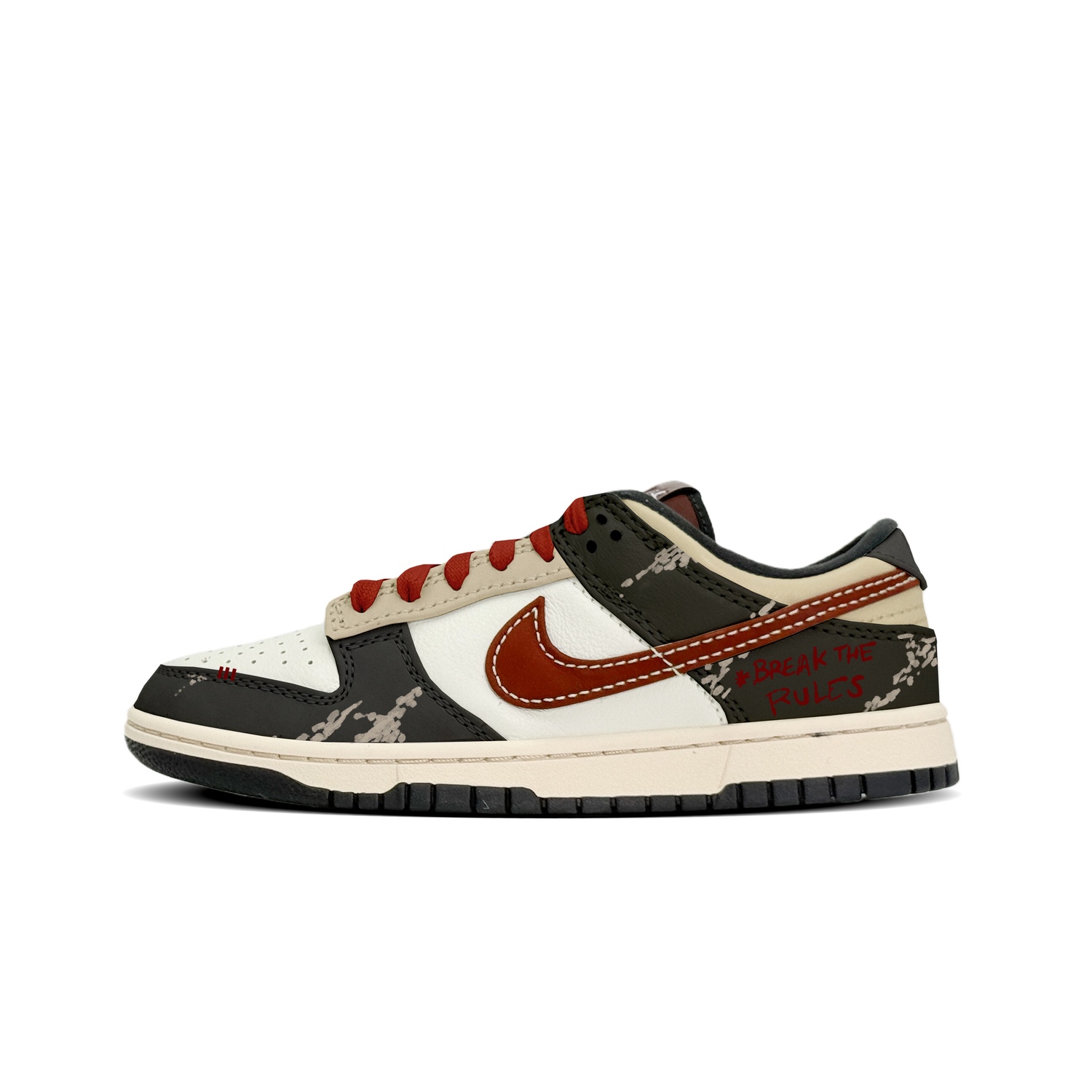 

Кроссовки Dunk Low топ для скейтбординга мужские black red Nike, черный красный-темно-Night Wanderer