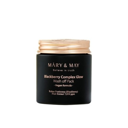 

Mary & May Vegan Blackberry Complex Glow Смываемая маска 125 г - Уход от черных точек Очистка пор Контроль кожного сала Кремовая увлажняющая глина Корейский уход за лицом Mary&May