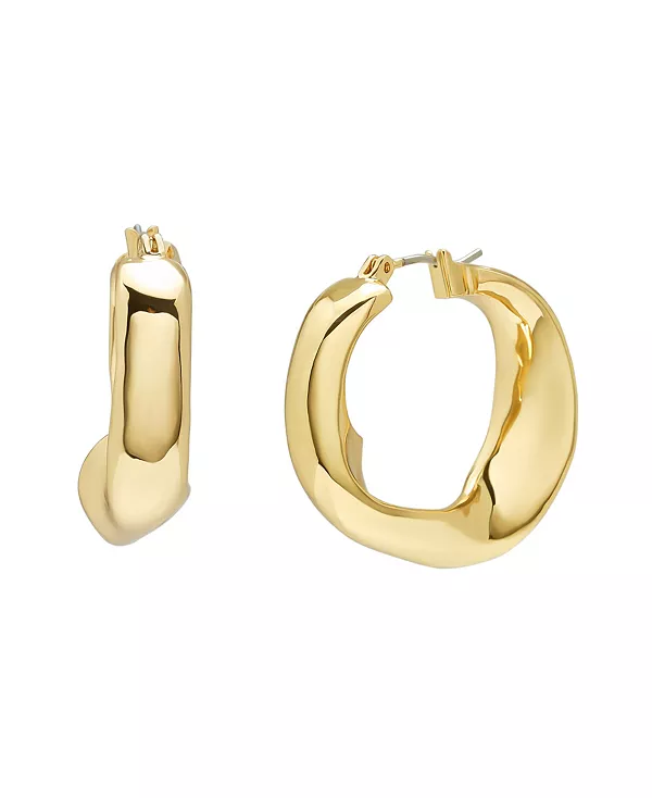 

Скульптурные серьги-кольца среднего размера Robert Lee Morris Soho, gold