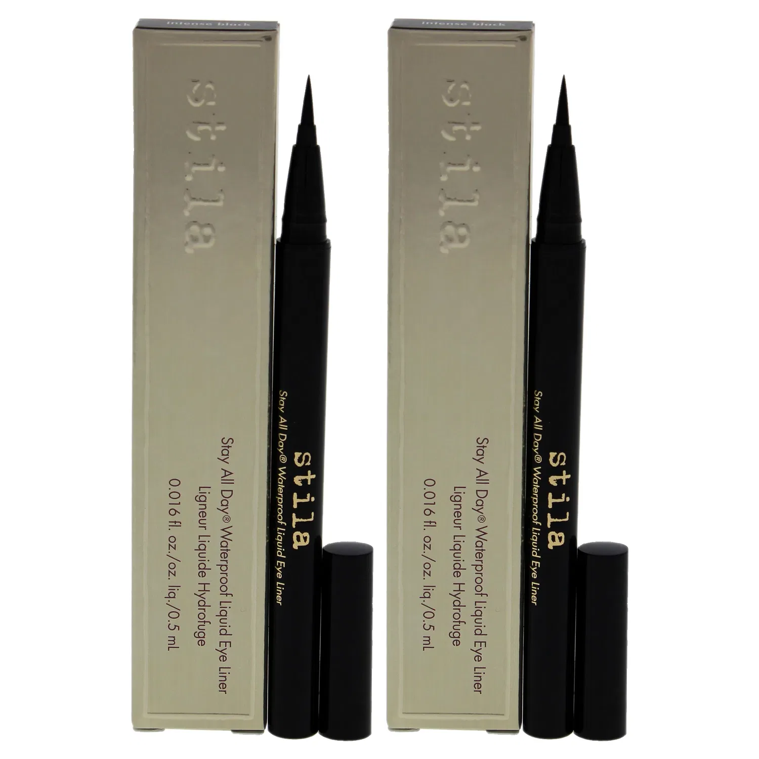 Водостойкая жидкая подводка для глаз Stay All Day Waterproof Liquid Eye Liner - Intense Black от Stila для женщин - 0,016 унции - упаковка из 2 штук