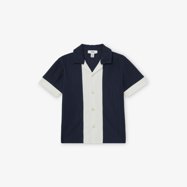 

Цветной плиссированный топ с вставками 3-9 лет Reiss, белый