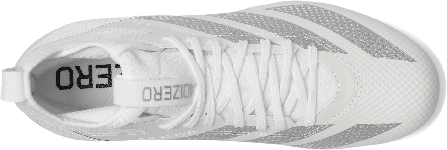 Кроссовки Unisex Adidas adizero Impact Football Cleats, White/Silver Metallic/White 1 — фото 2