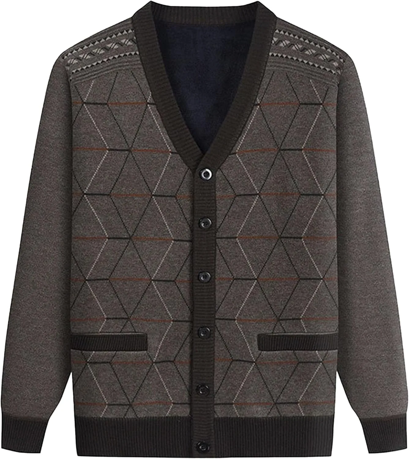 

Мужской свитер V-образным вырезом Slim Fit QOAAIE